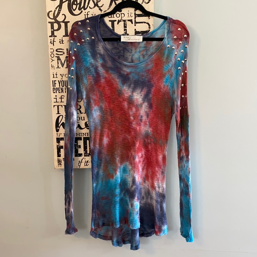 Vintage Havana Drop Shoulder Long Sleeve Tie Dye